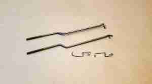 1955-57 2 Door & 4 Door Sedan, Station Wagon & Safari Front Door Lock Rods, pair w/ clips