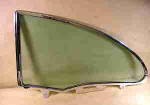 1955-57 2 Door Hardtop Left Hand Quarter Window Assembly, w/ frame & green tint glass