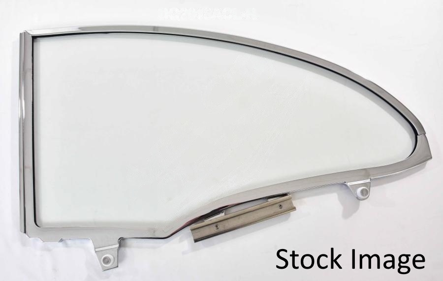 1955-57 2 Door Hardtop Right Hand Quarter Window Assembly, w/ frame & green tint glass