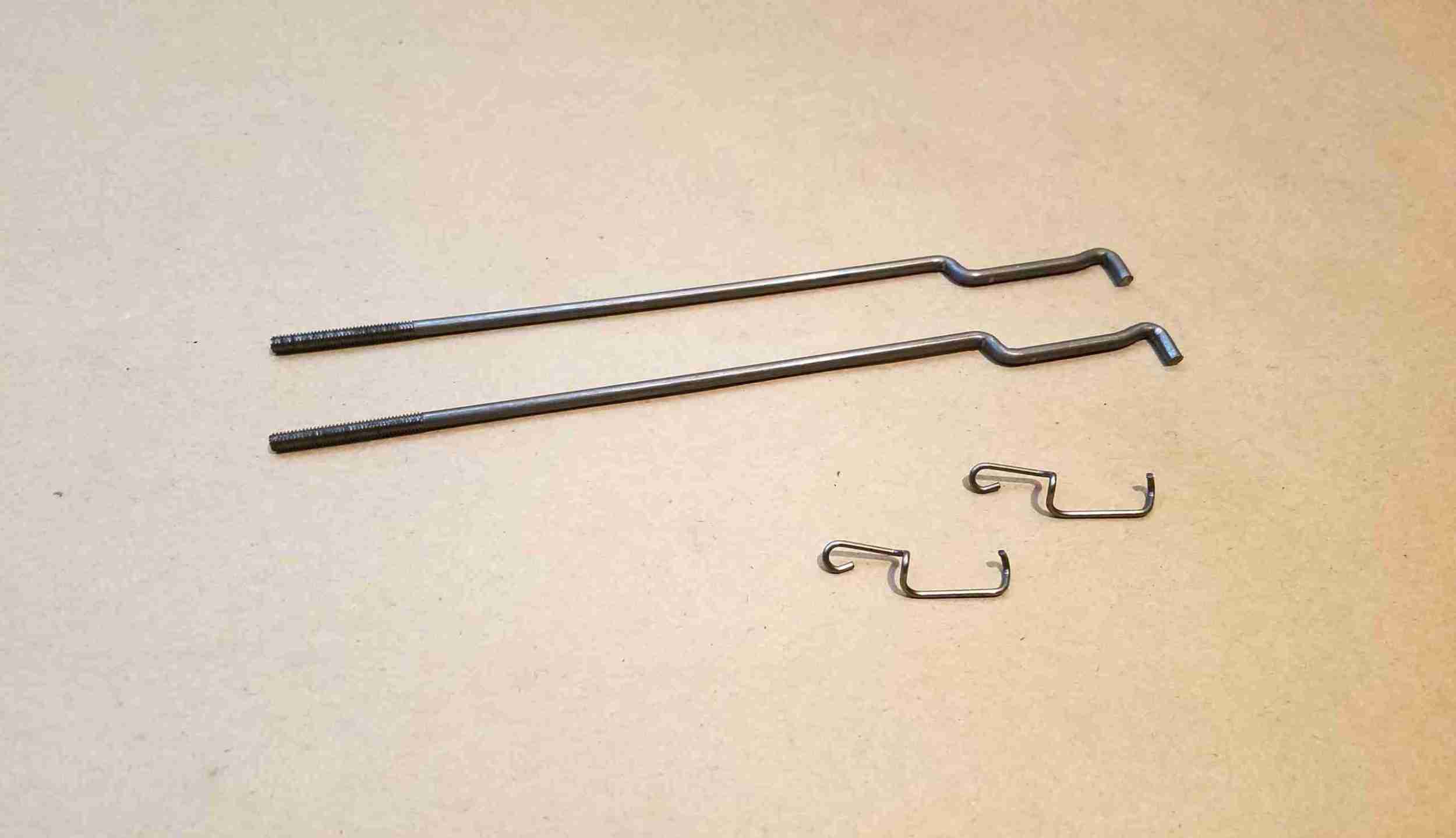 1955-57 Door lock pull rod, 2 Door Ht & CONV NOTE These may be modified to work on other year models 7" overall length