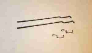 1955-57 Door lock pull rod, 2 Door Ht & CONV NOTE These may be modified to work on other year models 7" overall length