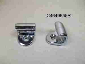 1955-58 Convertible Sunvisor Support Hooks, pair
