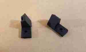 1955-57 2 Door Hardtop Side Roof Rail Rear Quarter Rear Corner Weatherstrip/Rear Flipper Stops, pair