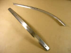 1955-57 Station Wagon Stainless Steel Inside Lower Rear Quarter Glass Brackets, correct for 2 Door Safari