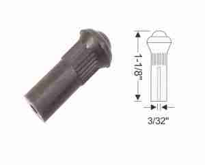 1933-51 Brown Rubber Door Lock Pull knob, pair, dimpled top w/ vertical ribs detail, also used for 1949-51 SW Sliding Window Locking Rod Knob, 1933-34 All, 1937-48 All exc 42D, 1947-51 2537-67, 1949-51 SW, also 4132641, 4568395, 4568231, 4033514, 40748...