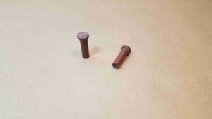 1952-55 Brown/Dark Gold Door Lock Pulls, pair
