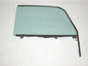 1955-57 2 Door Safari Right Hand Door Window Assembly, w/ frame & green tint glass