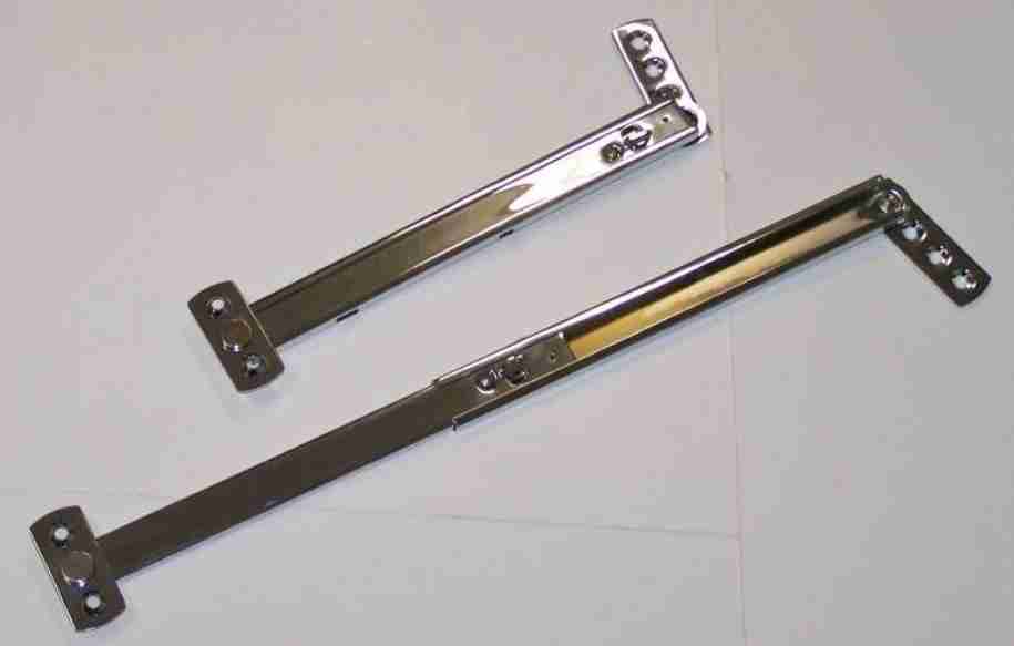1955-57 All Station Wagon except 2dr Safari Chrome Liftgate Supports, pair