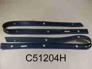 1955-57 2dr Hardtop Side Roof Rail Mechanical Sealing Weatherstrip Gasket/Flipper to Body Seals, pair