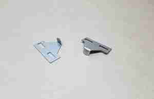 1955-57 2 Door Safari Stainless Steel Sliding Quarter Window Lock Brackets, pair