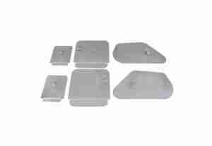 1955-57 2dr Hardtop Door & Quarter Access Hole Cover Set, 6 pcs