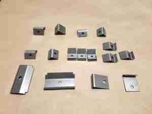 1955-57 2 Door Safari Stainless Steel Side Window Clip Kit, 16 pieces