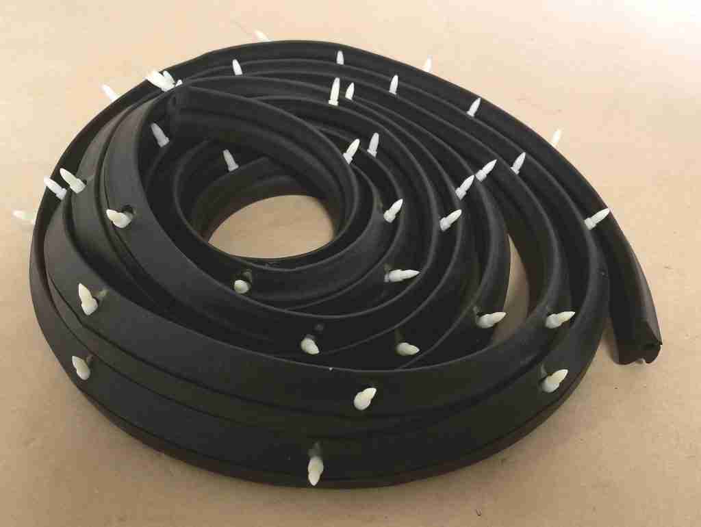 1957 Trunk Lid Weatherstrip, w/ clips, All exc Station Wagon, trim for