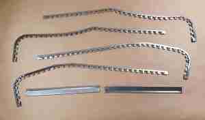 1955-57 Door Edge Metal Band Set, 11 pieces w/ nails