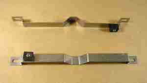 1955-57 2 Door Safari Sliding Quarter Window Run Channel Stainless Steel Brackets, includes window stops