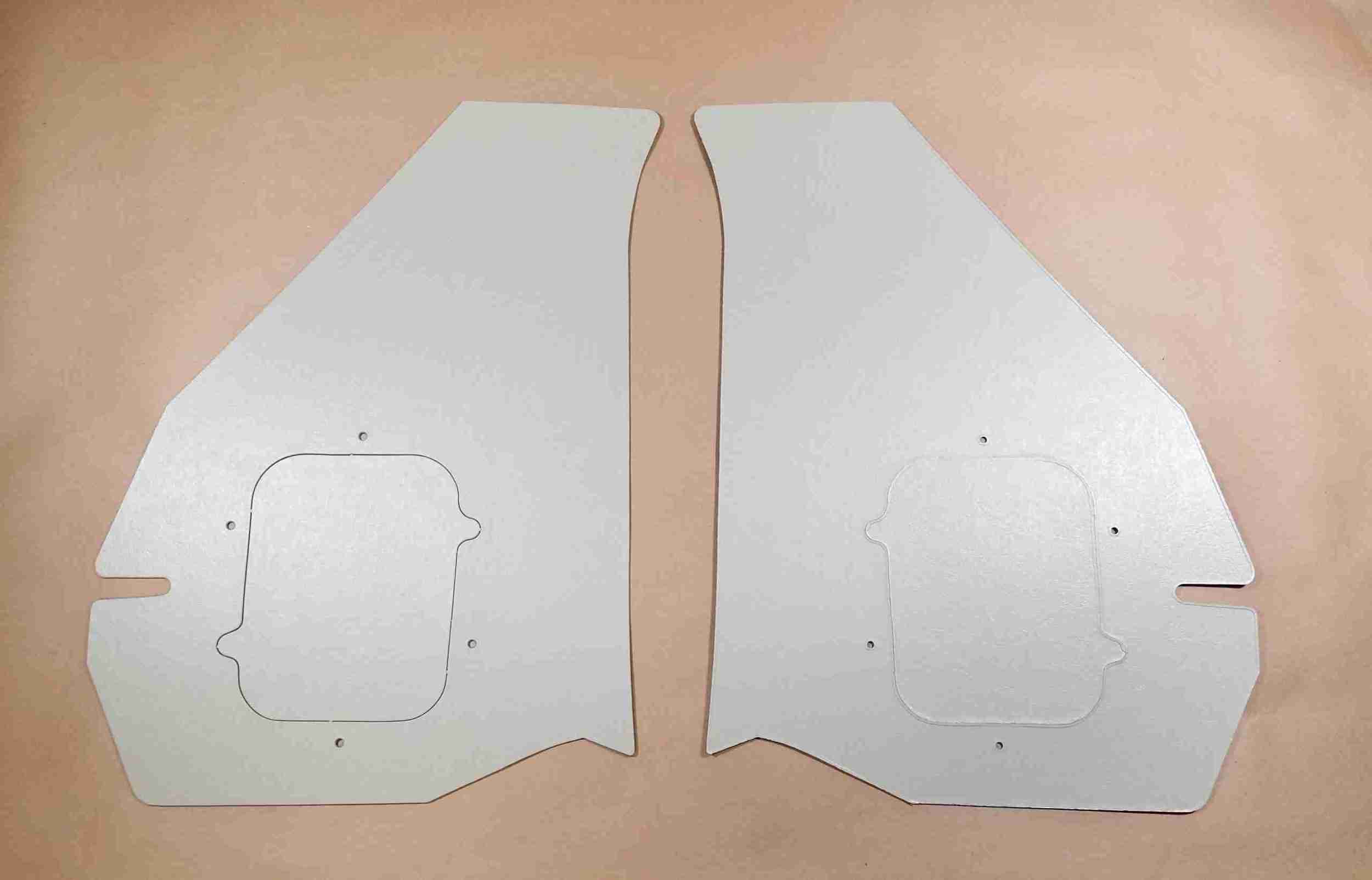 1957 w/o AC Cardboard Kick Panels, pair, neutral fawn color