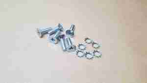 1939-61 Rear Door Hinge to Door or Body/Pillar Screw Set, set of 6 w/ washers