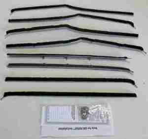 1958 4 Door Station Wagon Door/Quarter Window Inner/Outer Weatherstrip/Fuzzy Kit, fuzzies only