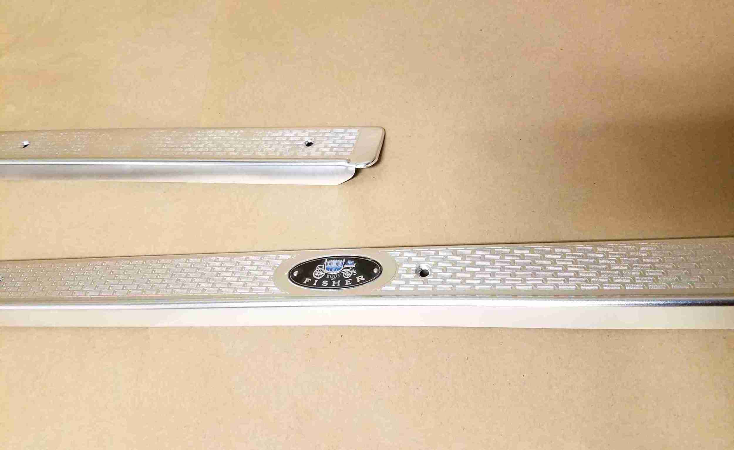 1958 All 2 Door Models Door Sill Plate Set w/ Screws - Image 2