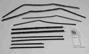 1958 4 Door Hardtop Door/Quarter Window Inner/Outer Weatherstrip/Fuzzy Kit, fuzzies only