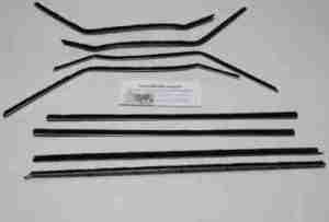 1958 Door/Quarter Window Inner/Outer Weatherstrip/Fuzzy Kit, 1958 2 Door Hardtop exc Bonneville, fuzzies only