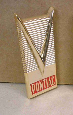 1958 Starchief Rear Door/Rear Quarter Panel Shield Emblem, gold-plated, For the Pair, Buy 2