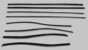 1958 Convertible Door/Quarter Window Inner/Outer Weatherstrip/Fuzzy Kit, fuzzies only