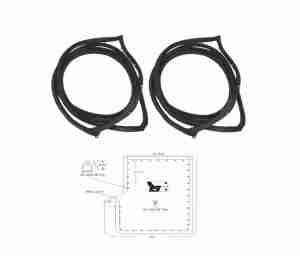 1958 Front Door Opening Weatherstrip Kit, 4dr Sedan & SW