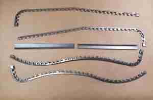 1956-57 Door Edge Metal Band Set, 12 pieces w/ nails