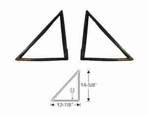 1959-60 Station Wagon Rear Quarter Fixed/Stationary Vent Window Glass Channels