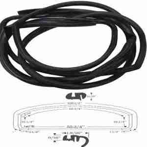 1959-60 Back Window Glass Rubber Channel, Catalina 2 Door HT 2137 without garnish molding & 1960 Ventura 2 Door Hardtop