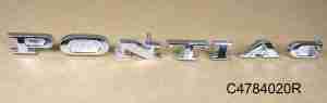 1960 Rear End Panel "PONTIAC" Letter Set, All Catalina & Starchief exc Station Wagon