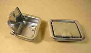 1960-67 Chrome Ash tray pair, Rear Quarter or Rear Door, see description for applications