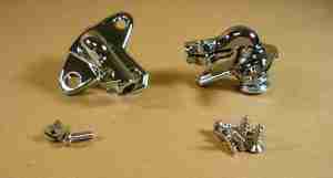 1959-63 All exc. Conv Sunvisor support brackets, pair