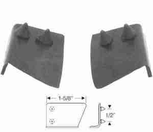 1961-62 Front Door Hinge Pillar at Beltline Seals, 1961-62 All Full Size 2dr Hardtop, 4dr Hardtop & Conv