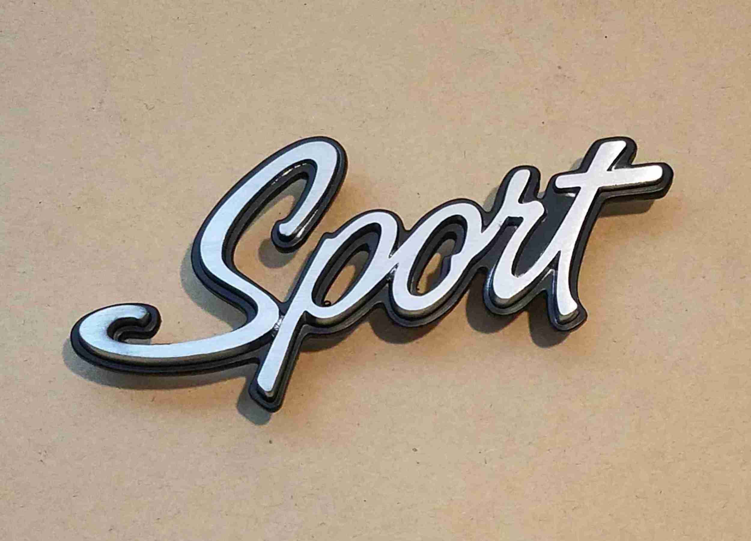 1971-72 Lemans ''Sport'' Emblem, 1971 1/4 Panel & 1972 Fender, replaces 8705590