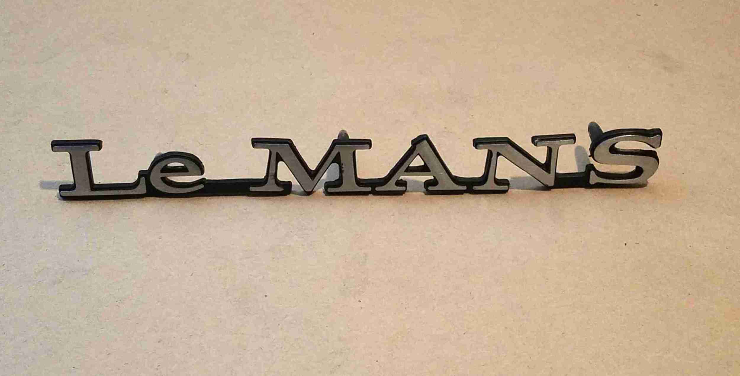 1972 LeMans Front Fender Emblem, 1972 w/ chrome bumper