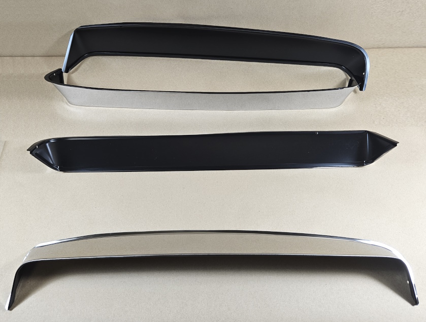 1949 1952 Polished Stainless Steel Vent Shades, set of 4, Pontiac Chieftain 4 Door Sedan