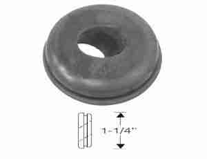 1933-34 Grommet, 3/8" ID angled grommet for 1-1/4" hole, 1933-34 Body & Chassis Wire thru Toe Board, 1937-40 Hand Brake Cable thru Toe Board