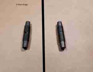 1937-57 Rear Leaf Spring Eye & Spring Bracket Frame Threaded Pin for Threaded Bushing, see description for applications