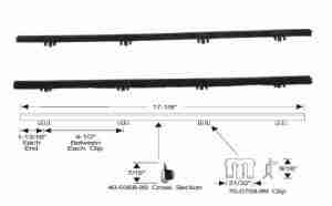 1962-63 Tempest Conv & H/T belt line Quarter Window Inner Weatherstrip