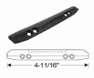1962 1963 Tempest Lemans Side Window Plastic Guide Plate, attaches to scraper, 4 11/16" L