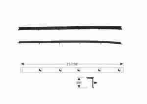 1963-64 Quarter Window Beltline Outer Weatherstrip, OEM, 1963-64 GP only