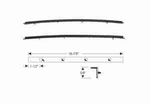 1961-64 Quarter Window Beltline Outer Weatherstrip, OEM for 5716058-9, 1961-64 Bonn & Cat Conv