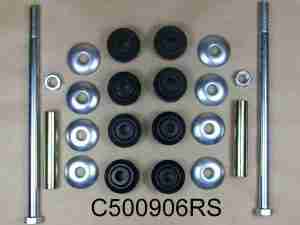 1937-52 Front Stabilizer Link Package, does both sides, includes bolts, nuts, washers, spacers, bushing & cups