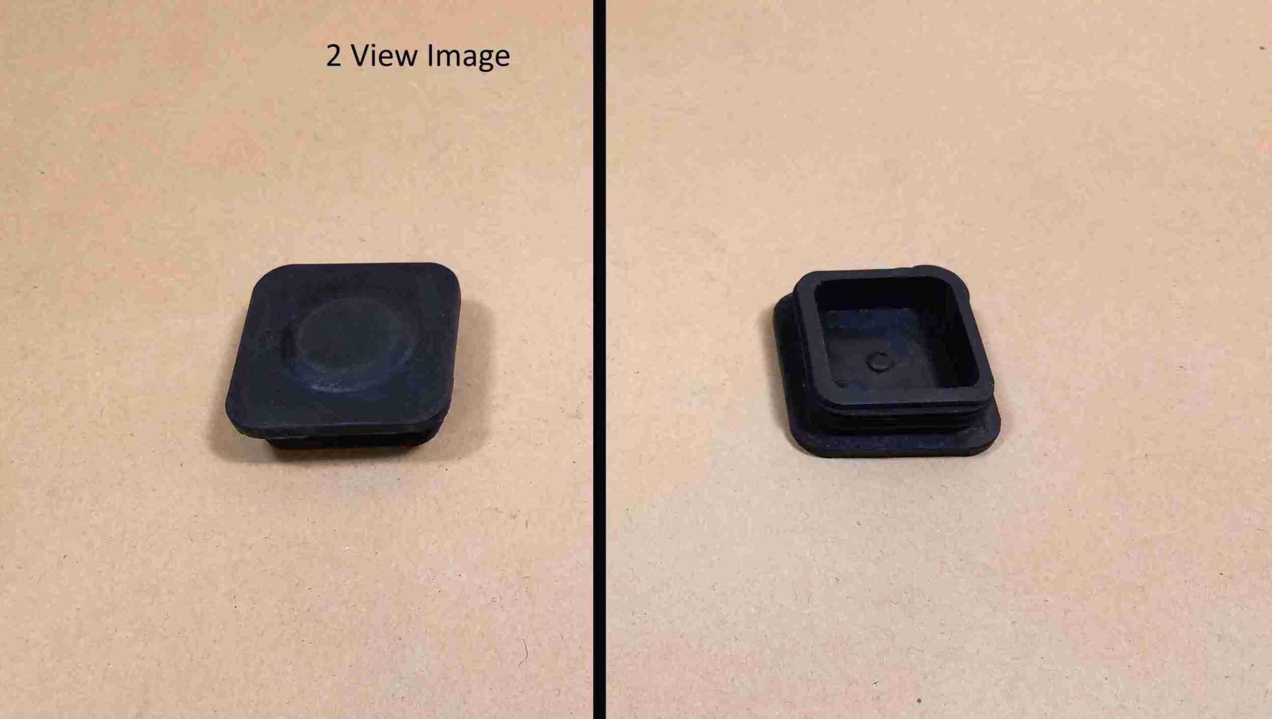 1938-39 Timing Hole Cover Square Rubber Plug, fits 1-5/8"x1-5/8" hole