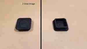 1938-39 Timing Hole Cover Square Rubber Plug, fits 1-5/8"x1-5/8" hole