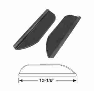 1940 Molded Rubber Front Fender Stone Shields, pair, All exc Model 29 Torpedo 8