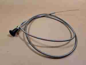 1926-90 Universal Black Knob Throttle/Choke Control Cable, 8' long, 3/8-24 thread