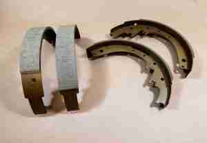 1936-38 Front/Rear Brake Shoe Axle Set, four relined shoes 12"x1-3/4"